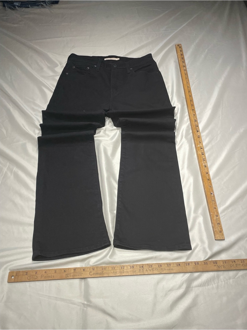 Levi’s Made & Crafted Big E 725 High Rise Bootcut Jeans – W29 L30 jet black.